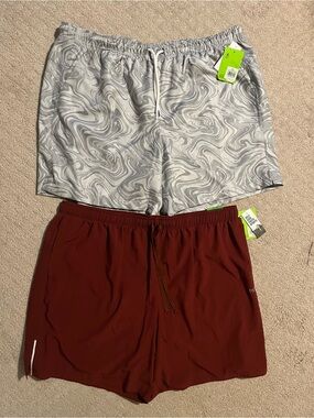 Men's Performance Shorts - Maroon and Gray Swirl DSG XXL